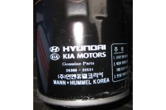 Фильтр масляный для HYUNDAI GENESIS (BH) 3.3 24V 2008-2014, код двигателя G6DB, V см3 3342, кВт 171, л.с. 233, бензин, Hyundai-KIA 2630035531